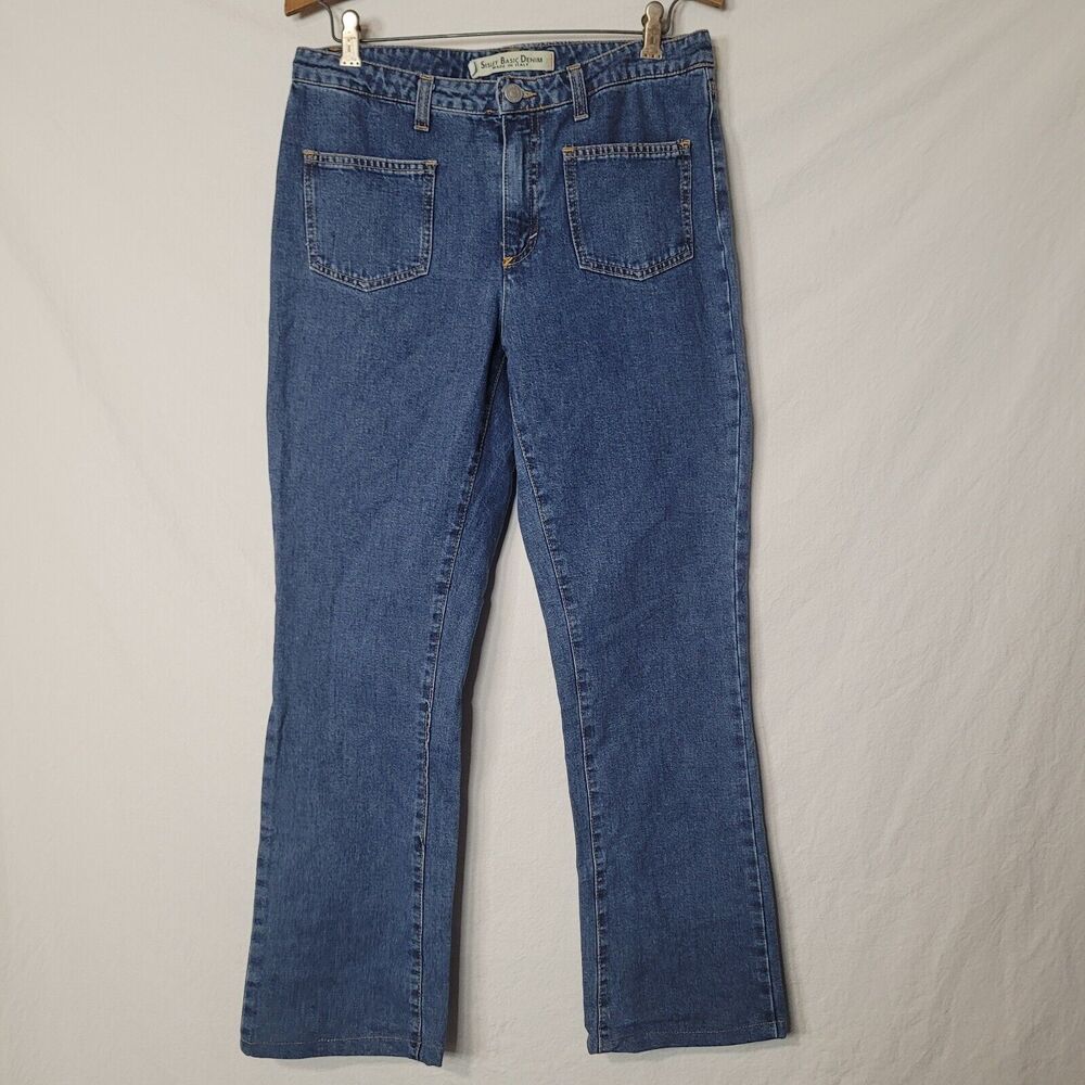 Sisley Basic Denim Womens 30 x 28 Bootcut Blue Jeans Made in Italy Front Pockets